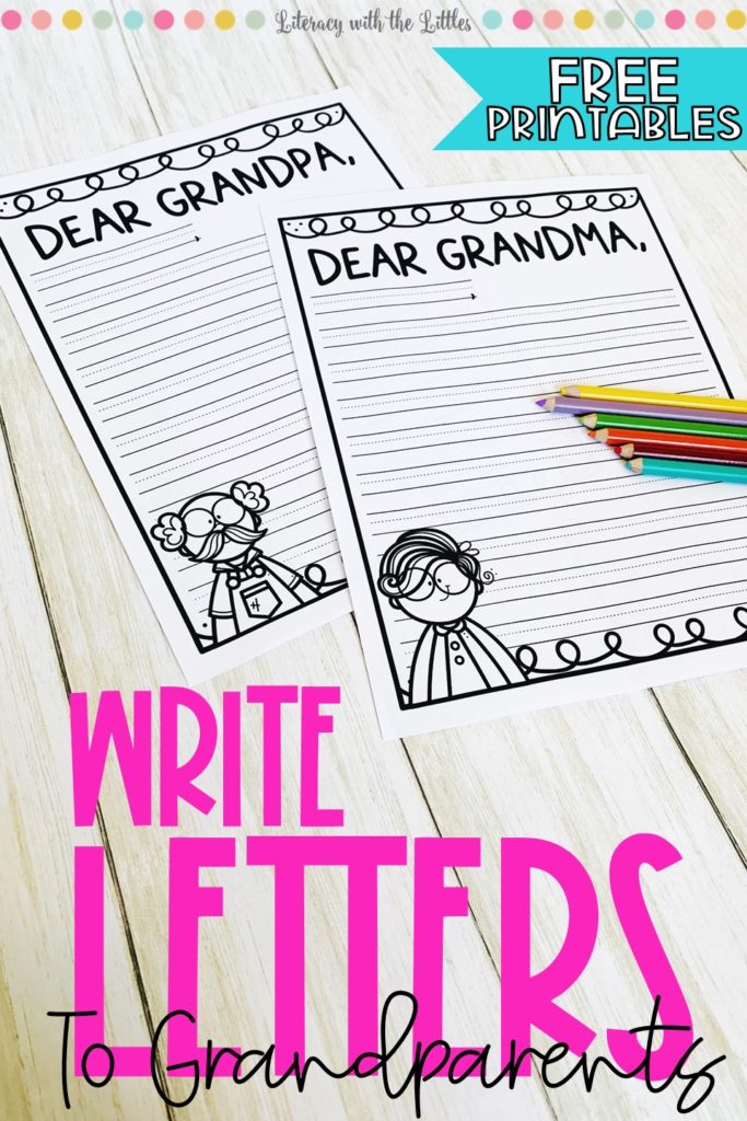 Printable Letter Writing Template from literacywiththelittles.com